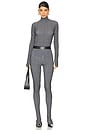 view 4 of 5 Slim Fit Long Sleeve Turtleneck Top in Large Houndstooth