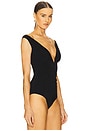 view 3 of 5 Tara Shirred Front Mio Bodysuit in Black