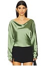 view 1 of 4 Maria Dolman Top in Vintage Green