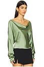 view 2 of 4 Maria Dolman Top in Vintage Green