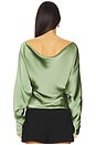 view 3 of 4 Maria Dolman Top in Vintage Green