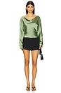 view 4 of 4 Maria Dolman Top in Vintage Green