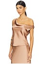 view 3 of 5 Maria Drop Shoulder Top in Cappuccino