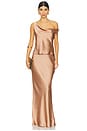 view 5 of 5 Maria Drop Shoulder Top in Cappuccino