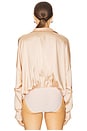 view 4 of 5 Oversized Boyfriend Shirt Bodysuit in Baby