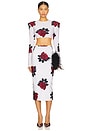 view 4 of 4 Shoulder Pad Crop Top in Red Rose
