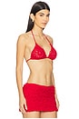 view 2 of 4 Scallop Bra Top in Tiger Red