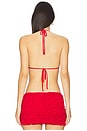 view 3 of 4 Scallop Bra Top in Tiger Red