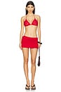 view 4 of 4 Scallop Bra Top in Tiger Red