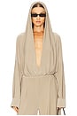 view 1 of 5 Hooded Super Oversized BF NK Shirt Bodysuit in Elm