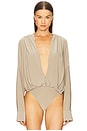 view 2 of 5 Hooded Super Oversized BF NK Shirt Bodysuit in Elm