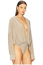 view 3 of 5 Hooded Super Oversized BF NK Shirt Bodysuit in Elm