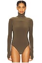 view 2 of 5 Long Sleeve Turtleneck Bodysuit in Bark