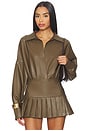 view 1 of 5 Super Oversized Boyfriend Shirt Bodysuit in Bark