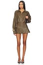 view 5 of 5 Super Oversized Boyfriend Shirt Bodysuit in Bark