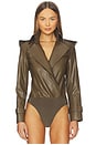 view 2 of 5 Double Breasted Trench Bodysuit in Bark