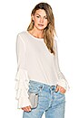 view 1 of 4 x REVOLVE Ruffle Tee in White in Ivory