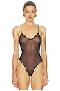view 2 of 5 Low Back Fara Slip Bodysuit in Black