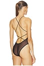 view 4 of 5 Low Back Fara Slip Bodysuit in Black