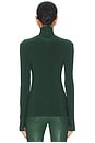 view 3 of 4 Slim Fit Long Sleeve Turtle Top in Dark Emerald