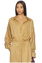 view 1 of 5 BODY TIPO CAMISA BOYFRIEND SÚPER EXTRAGRANDE in Camel