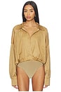 view 2 of 5 BODY TIPO CAMISA BOYFRIEND SÚPER EXTRAGRANDE in Camel