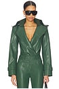 view 1 of 5 Double Breasted Trench Bodysuit in Dark Emerald