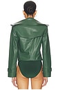 view 4 of 5 Double Breasted Trench Bodysuit in Dark Emerald