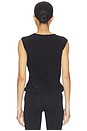 view 3 of 4 Sleeveless Twist Top in Black