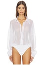 view 2 of 5 BODY CHEMISE BOYFRIEND SUPER OVERSIZED in Snow White