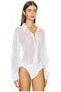 view 3 of 5 BODY CHEMISE BOYFRIEND SUPER OVERSIZED in Snow White
