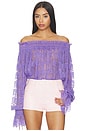 view 1 of 5 Long Sleeve Peasant Top in Lavender