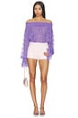 view 4 of 5 Long Sleeve Peasant Top in Lavender
