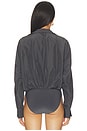 view 5 of 5 Oversized Neck Bodysuit in Dark Grey