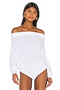 view 4 of 7 Off Shoulder All In One Bodysuit in White