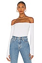 view 1 of 4 Long Sleeve Off Shoulder Top in White