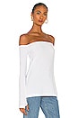 view 2 of 4 Long Sleeve Off Shoulder Top in White
