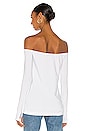 view 3 of 4 Long Sleeve Off Shoulder Top in White