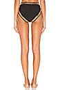 view 3 of 4 Stud Bikini Bottom in Black & Gold