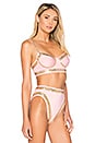 view 2 of 4 HAUT DE MAILLOT DE BAIN CLOUTÉ À ARMATURES in Pink & Gold