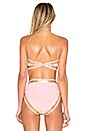 view 3 of 4 HAUT DE MAILLOT DE BAIN CLOUTÉ À ARMATURES in Pink & Gold