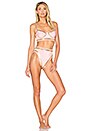 view 4 of 4 HAUT DE MAILLOT DE BAIN CLOUTÉ À ARMATURES in Pink & Gold