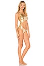 view 2 of 3 MAILLOT DE BAIN 1 PIÈCE SHANE in Gold Foil