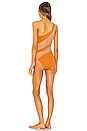 view 4 of 3 Snake Mesh Mio One Piece in Bronze