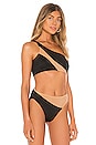 view 2 of 4 Snake Mesh Bikini Top in Black & Nude Mesh