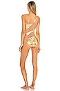 view 3 of 3 Snake Mesh Mio One Piece in Gold Foil