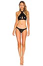 view 4 of 4 Cross Halter Bikini Top in Black Foil