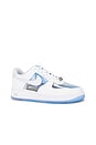 view 2 of 6 Air Force 1 Retro Clear Sneaker in White, Pure Platinum, & University Blue