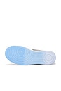view 6 of 6 Air Force 1 Retro Clear Sneaker in White, Pure Platinum, & University Blue