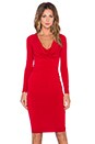 view 1 of 5 Bellissima Long Sleeve Reversible Drape Dress in Red